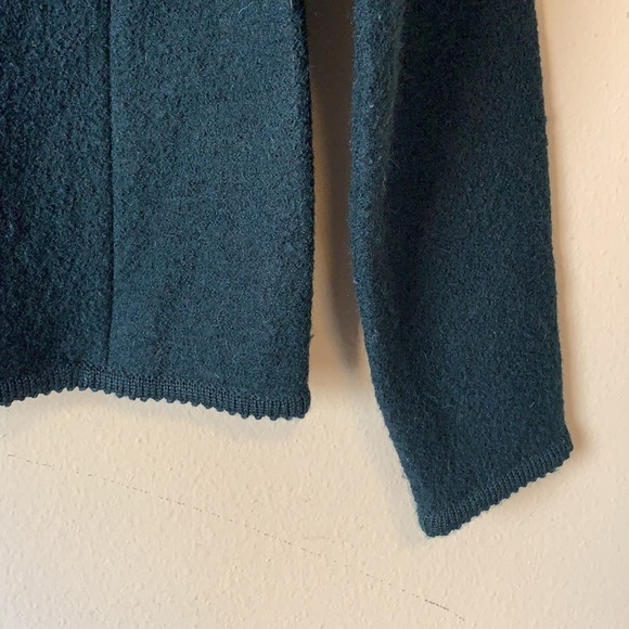 VTG Charter Club Boiled Wool Button Front Cropped Tailored Jacket Womens Small - Picture 8 of 12